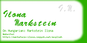 ilona markstein business card